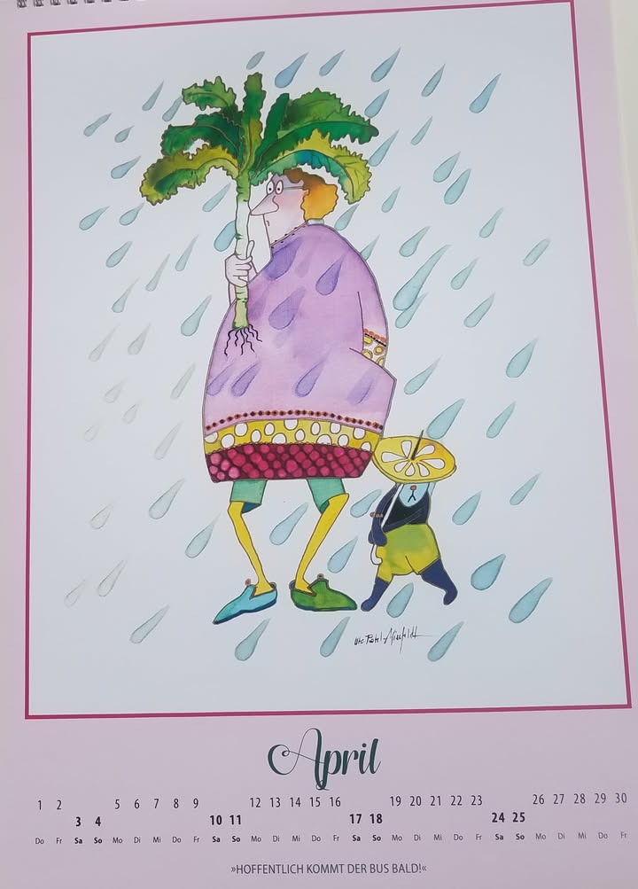 Kalenderblatt April. Bild: ©Ute Patel-Missfeldt