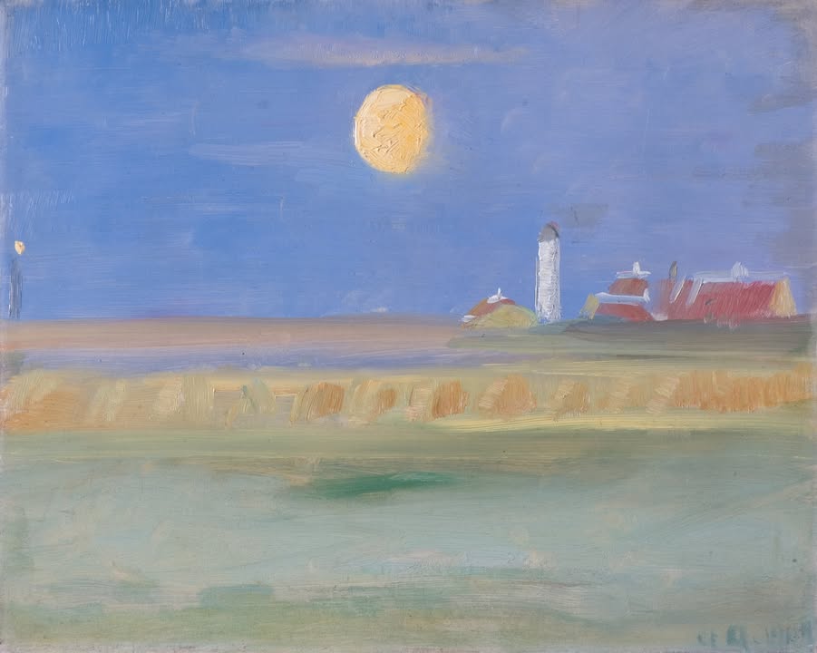 Anna Ancher: Mondklarer Abend am Leuchtfeuer von Skagen, 1904. ©Museum Kunst der Westküste