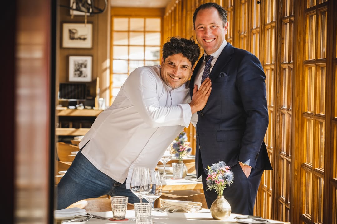 Kulm Hotel, Kulm Country Club, Mauro Colagreco (l.) und Heinz E. Hunkeler, General Manager Kulm Hotel St. Moritz