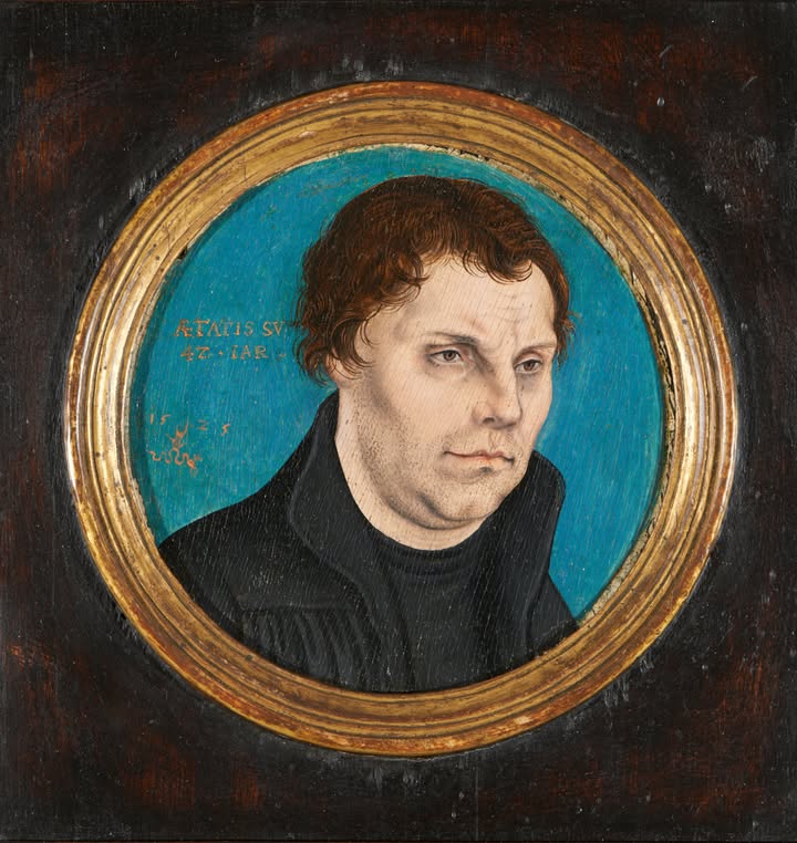 Lucas Cranach d. Ä., Bildnis des Martin Luther, 1525, St. Annen-Museum, Lübeck, Inv. Nr. 2020/10, © die LÜBECKER MUSEEN, St. Annen-Museum.