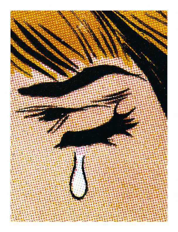 Anne Collier, Woman Crying
(Comic) #24, 2020, Chromogener
Farbabzug nach digitalisiertem Dia,
166 x 126,2 cm, Sammlung
Niedersächsische
Sparkassenstiftung im Sprengel
Museum Hannover