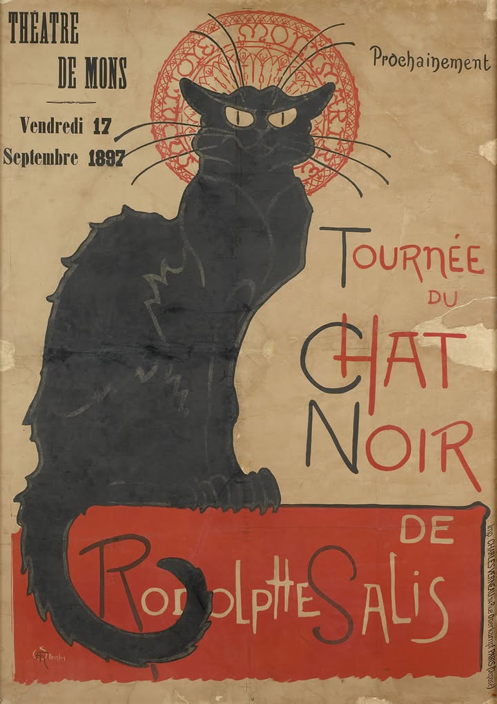 STEINLEN, Tournée du chat noir