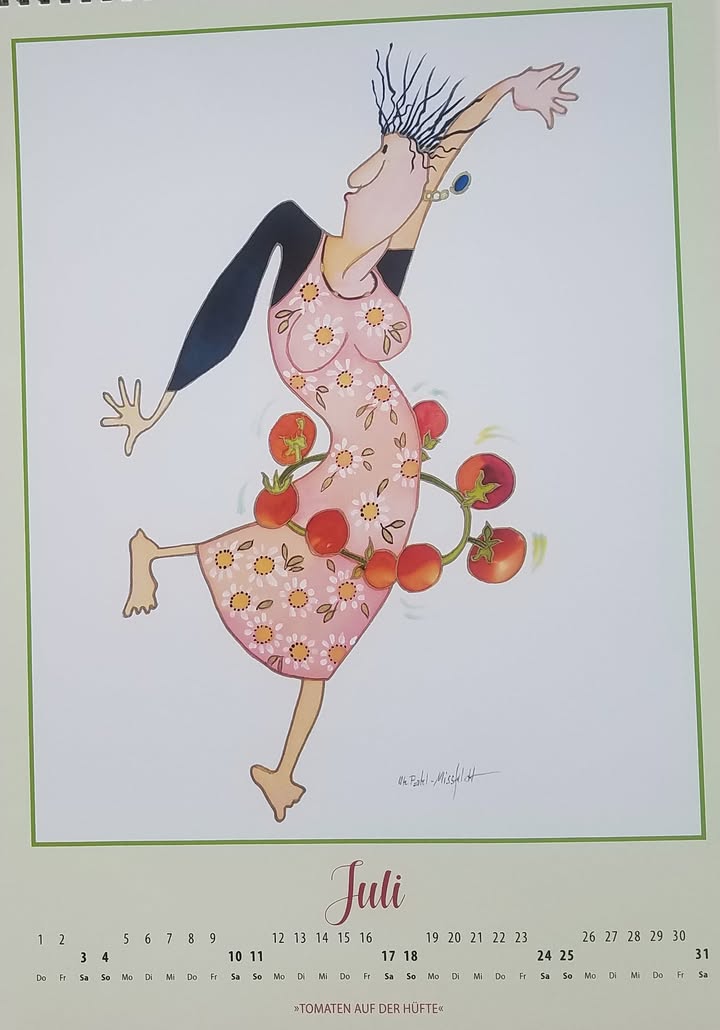 Kalenderblatt Juli. Bild: ©Ute Patel-Missfeldt