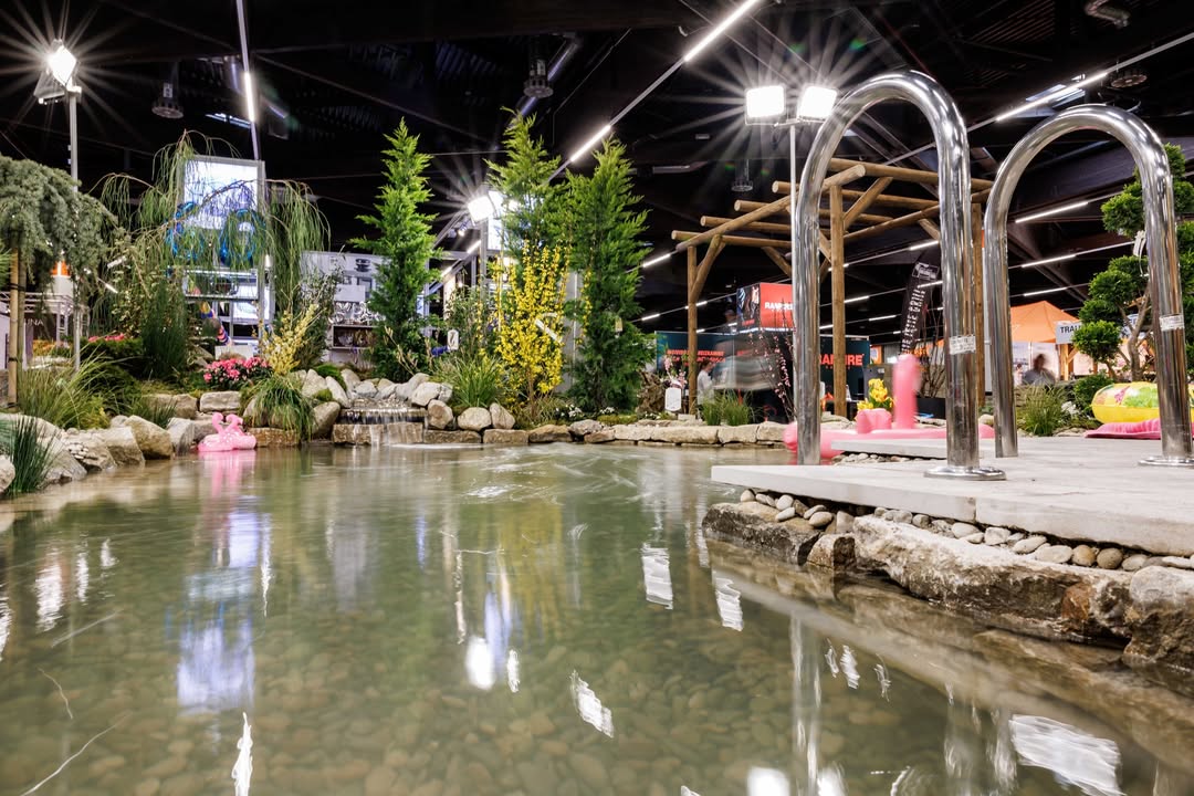 Freizeit Messe Nürnberg. Gartenteich. Foto: Daniel Karmann