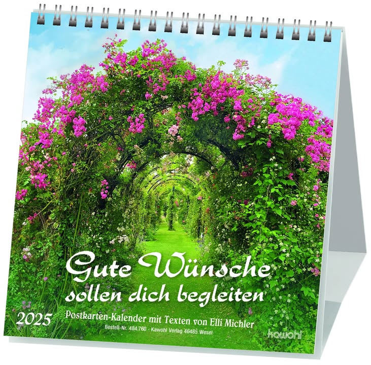 Titelbild: Postkartenkalender 2025 Gute Wünsche sollen dich begleiten