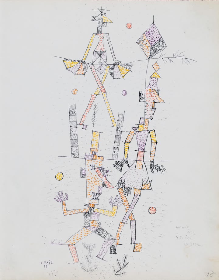 Paul Klee, Eintrag im Gästebuch von Otto Ralfs, Seite 15, April 1925. ©: Städtisches Museum Braunschweig